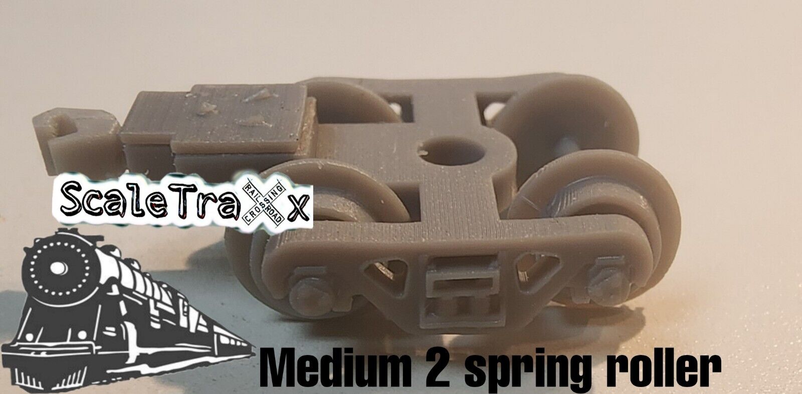 N Scale Roller bearing 2s style truck (Medium) (Gray/Undecorated) 10 pack
