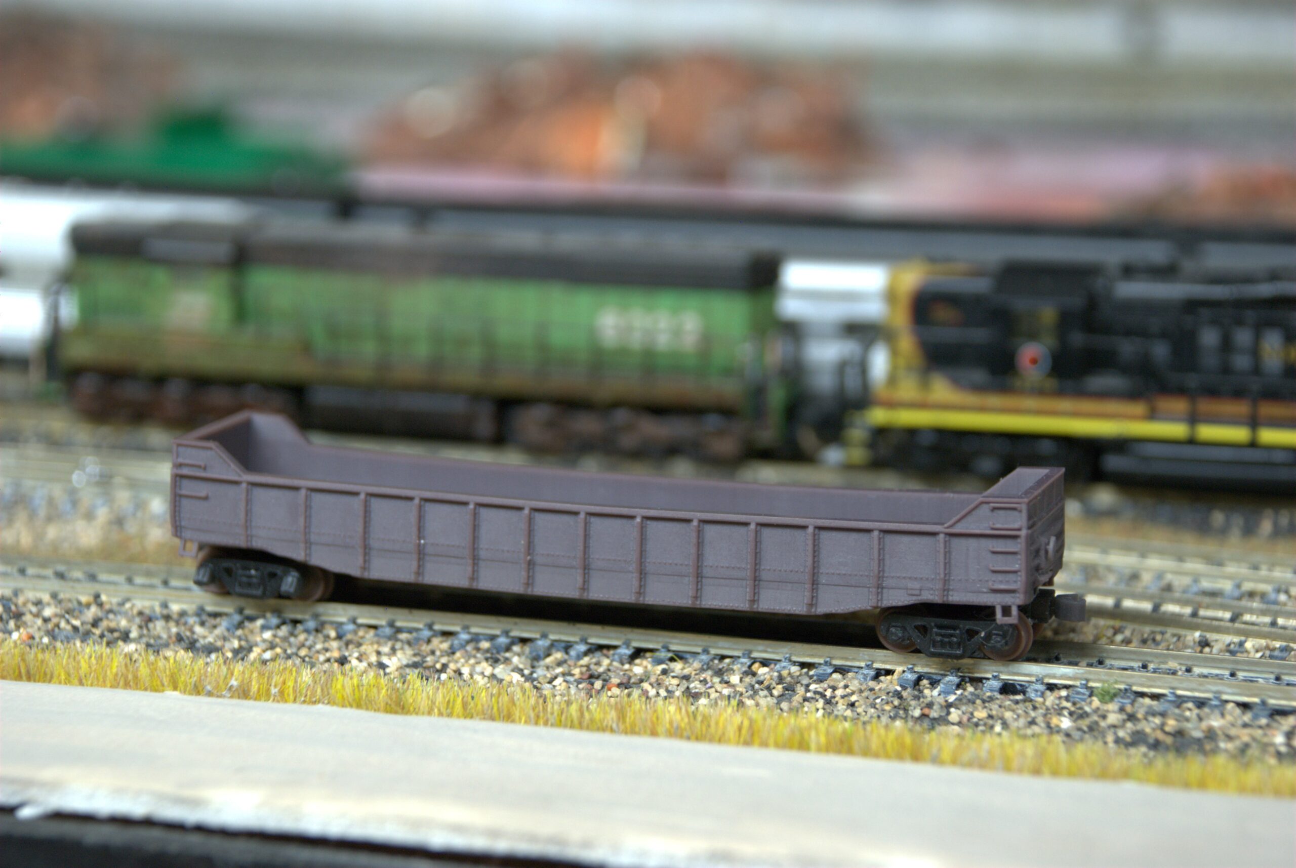 N Scale DM&IR BULKHEAD GONDOLA (Brown Undecorated) 3 Pack (trucks and couplers included)