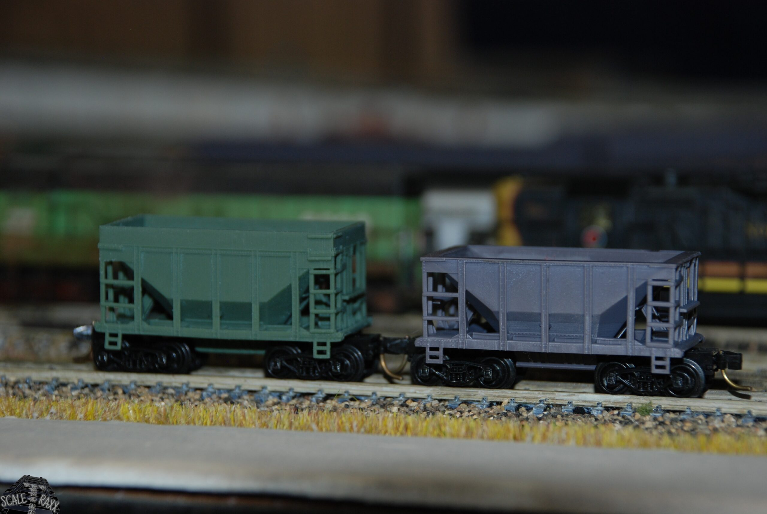 N Scale CNW, GN, Other Type Extended Top Ore (Green Undecorated) 10 pack (Bodys only)