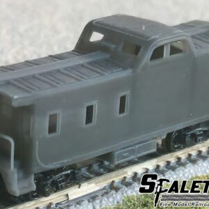 Z scale (GN,BN) Prototype streamlined slant caboose (Undec)